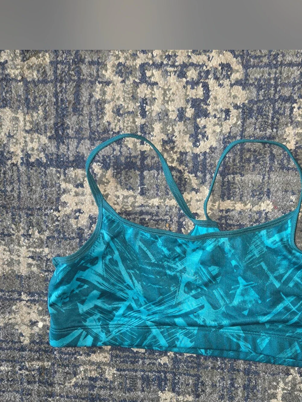 Old Navy Girl's Size 16 Plus Teal Blue Active Sports Bra Go-dry Work Out